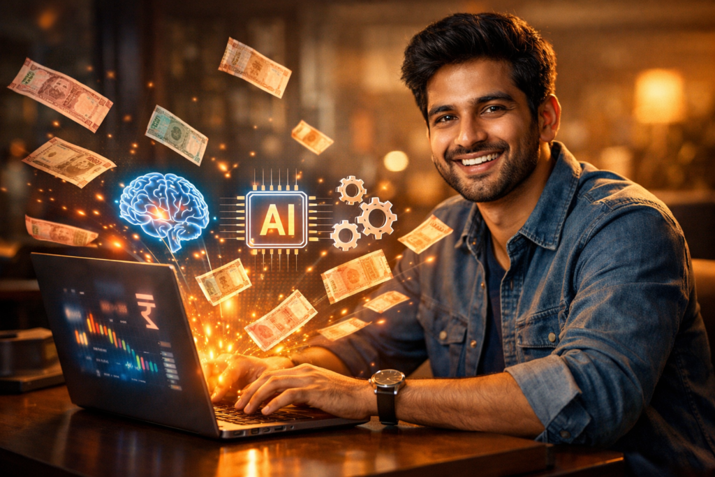 online earning AI tools workspace

