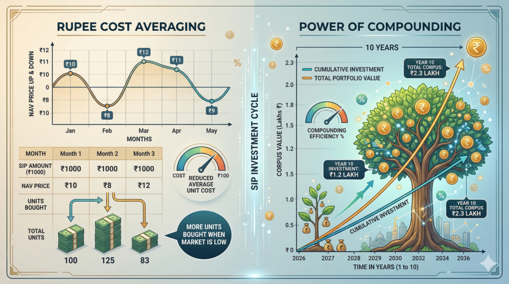 Rupee cost averaging aur power of compounding ka practical example