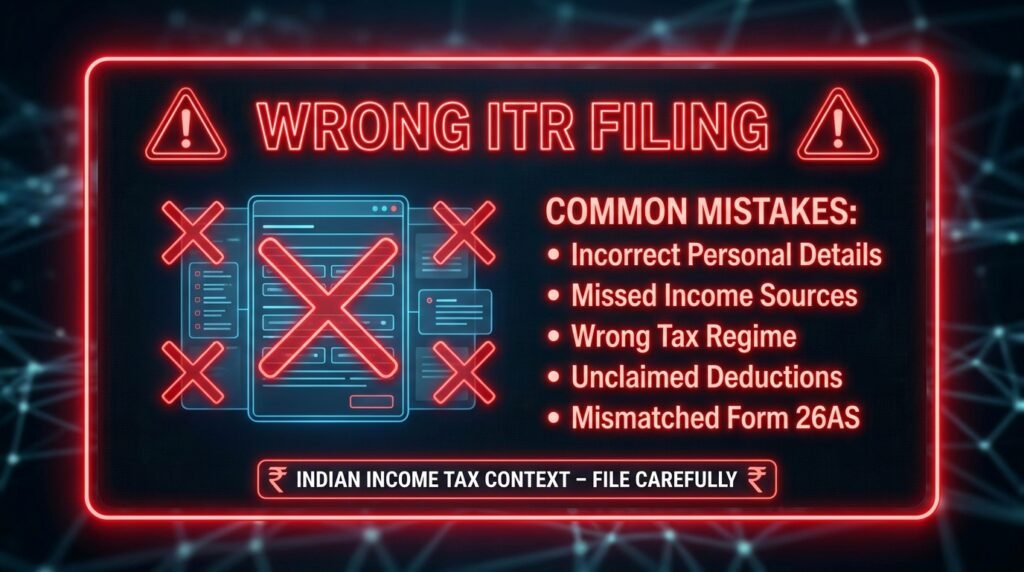 ITR भरने में common mistakes जो avoid करें 2026